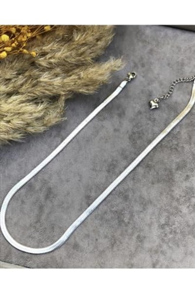 Pigna Aksesuar İtalyan ezme Çelik Zincir Gümüş 60 cm erkek (KUTULU)