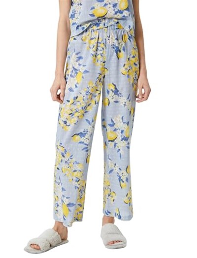 Pijama Altı Beli Bağcıklı Fırfırlı Pamuklu