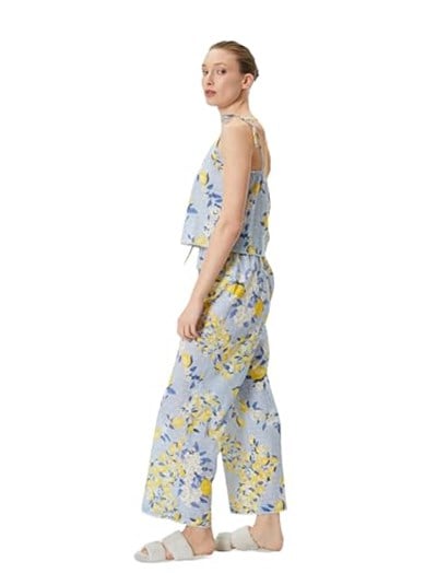 Pijama Altı Beli Bağcıklı Fırfırlı Pamuklu