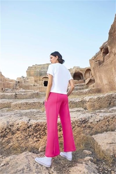 Pijama Pazarı Monamise 23087 Kadın Kısa Kollu Eşofman Takımı-pembe PEMBE S