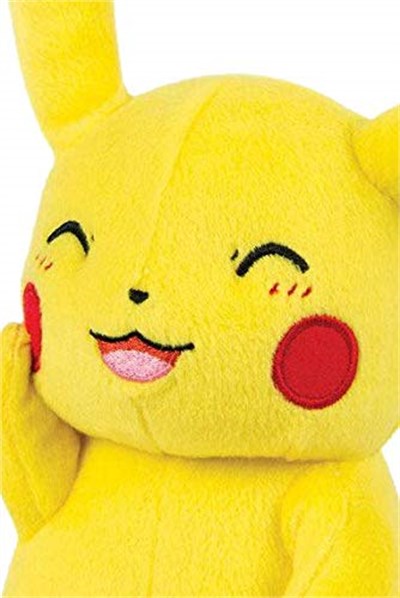 (Pikachu) - Pokemon Pikachu 20cm Plush Toy - Happy Pikachu Pose