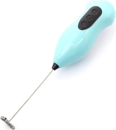 Pilli Mini Mixer Kahve Süt Köpürtücü Karıştırıcı Cappuccino Mixer, Turkuaz