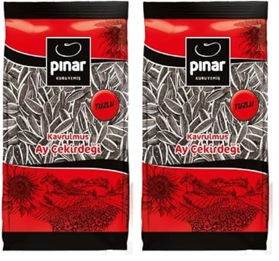 Pınar Kavrulmuş Ala Ayçekirdeği Tuzlu 400 gr Şeffaf (2 paketi)