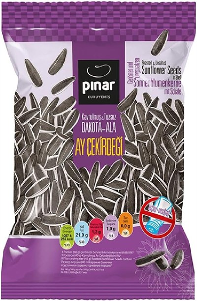 Pınar Kavrulmuş Ala Ayçekirdeği Tuzsuz 200 gr Şeffaf