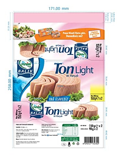 Pınar Ton Balık Light, 150 g x 2