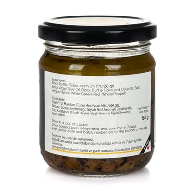 Pino Roble Dilimlenmiş Siyah Trüf Tuber Aestivum Mantarlı Melanosporum Trüf Esanslı Sızma Zeytinyağ Marineli Carpaccio 160 gr