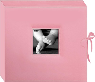 Pioneer 33 x 36,8 cm Dikişli Suni Deri D-Ring Albüm Kutusu, Lacivert