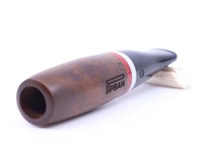 Pipsan Toscanello Backwoods Ağızlık Kahverengi - Kırmızı/Beyaz Şeritli