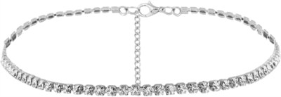 Pirinç Malzeme16 mm Taşlı Choker Kolye,Kadın Kolye,Taşlı Kolye