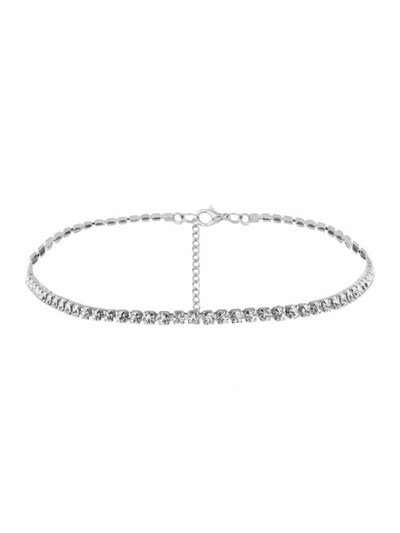 Pirinç Malzeme16 mm Taşlı Choker Kolye,Kadın Kolye,Taşlı Kolye