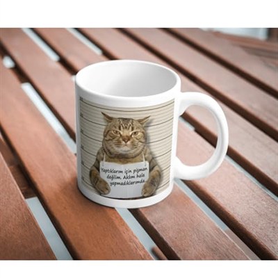 Pişman Değilim Komik Yazılı Kupa Bardak Hediyelik Çay Kahve Kupası Coffee Mug