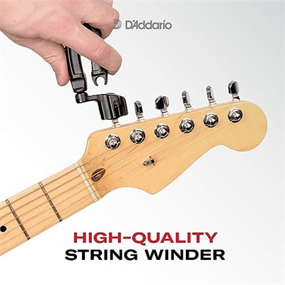 Planet Waves DAddario Accessories Pro-Winder - Gitar Teli Sargısı, Kesici, Köprü Pimi Çekici, Üstün Ergonomik Hepsi Bir Arada Alet, Germe İçin, Siyah - Seçenekler: Gitar, Bas