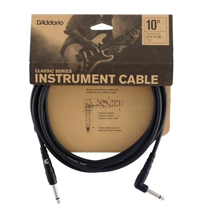Planet Waves DAddario Gitar Kablosu - Klasik Seri Enstrüman Kablosu - 1/4 İnç Fiş 1/4 İnç Fiş - 3.048 Sayaç - 1li Paket - Seçenekler: 1.52 m, 3.048 Meter, 4.57 m, 6.10 m, Dik açı, Düz