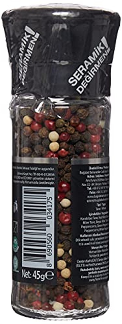 Plant Love Organic Bağdat Karışık Tane Biber Değirmen 45 Gr