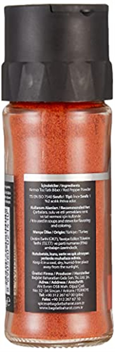 Plant Love Organic Bağdat Kırmızı Toz Tatlı Biber (Tuzluklu Cam) 48 Gr