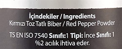 Plant Love Organic Bağdat Kırmızı Toz Tatlı Biber (Tuzluklu Cam) 48 Gr