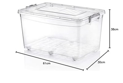 Plastik 50 lt Tekerlekli Multi Box Saklama Kabı - Seçenekler: 50 L, 80 L, 10 L, 30 L, 40 L, Derin, Kısa