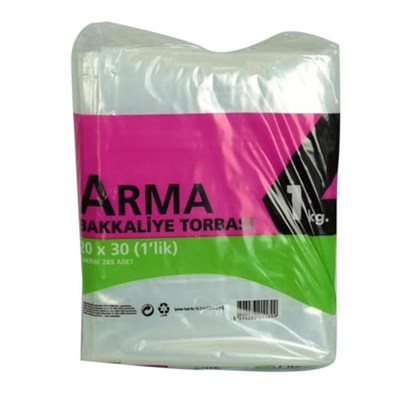 Plastik Şeffaf Bakkaliye Poşeti 20 X 30cm (1 Kiloluk) 1kg