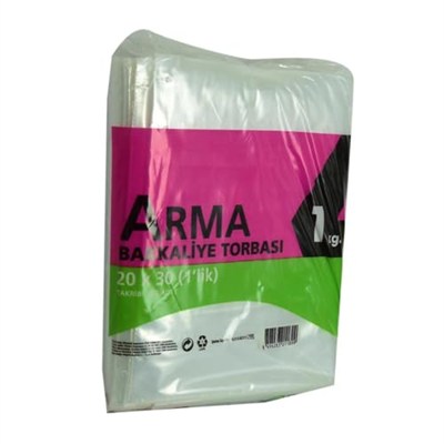 Plastik Şeffaf Bakkaliye Poşeti 20 X 30cm (1 Kiloluk) 1kg