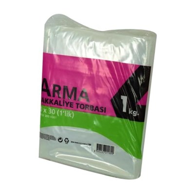 Plastik Şeffaf Bakkaliye Poşeti 20 X 30cm (1 Kiloluk) 1kg
