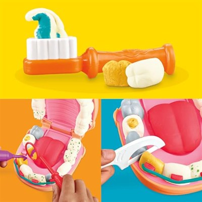 Play-Doh Drill N Fill Diş Hekimi Oyun Hamuru Seti, 3 Yaş Ve Üzeri Çocuklar İçin, 8 Modelleme Bileşiği Kutusu, Toksik Değildir, Çeşitli Renkleri Mevcuttur