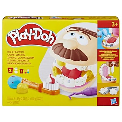 Play-Doh Drill N Fill Diş Hekimi Oyun Hamuru Seti, 3 Yaş Ve Üzeri Çocuklar İçin, 8 Modelleme Bileşiği Kutusu, Toksik Değildir, Çeşitli Renkleri Mevcuttur