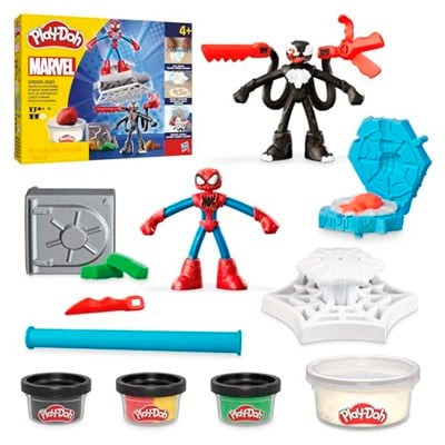 Play-Doh Marvel Spider-Man Fırlat ve İkiye Böl Kapışması Oyun Seti