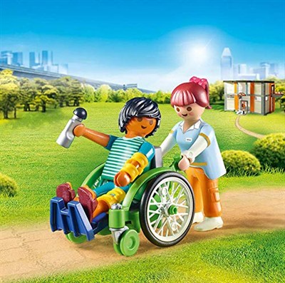 Playmobil City Life 70193 Tekerlekli Sandalyedeki Hasta, Yaşlar 4 ve Üzeri