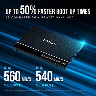 Pny CS900 500GB 535/500MB/S 2,5 Sata3 SSD (SSD7CS900-500-RB)