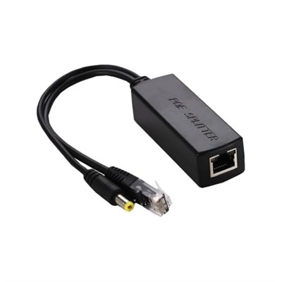 Poe Splitter Adaptörü 48 V - 12 V 2 A Poe Adaptörü Ethernet IEEE 802.3af Ethernet DC 5,5 x 2,1 mm Çıkış, 10/100 Mbps, IP Kamera, Kablosuz Erişim Noktası, VoIP Telefonlar ve PoE Olmayan