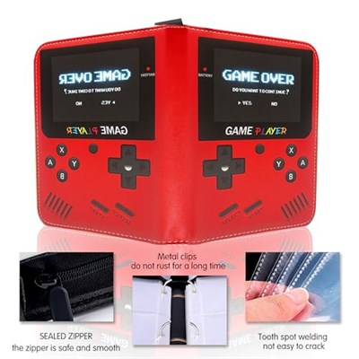 Pokemon Kart için Kart Bağlayıcı 550 Kart Tutuculu 4 Cepli Kollu (Kırmızı)