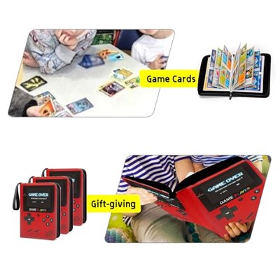 Pokemon Kart için Kart Bağlayıcı 550 Kart Tutuculu 4 Cepli Kollu (Kırmızı)