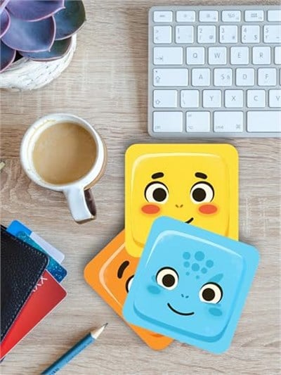 Pokemon Temalı Bardak Altlığı Ahşap Baskılı Altlık 4lü set (9 x9CM) karbonNM51