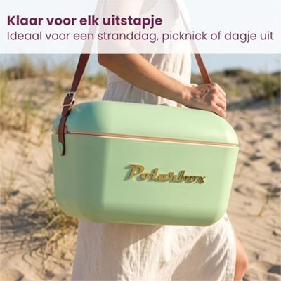 Polarbox 20 Litre Klasik Soğutucu Kutusu Zeytin - Yeşil |Plaj, Piknik ve Parti için Buz Kutusu | Dönüştürülebilir Kapak | Beslenme Kutusu | Termal soğutucu kutusu | Buz Soğutucu Kutusu