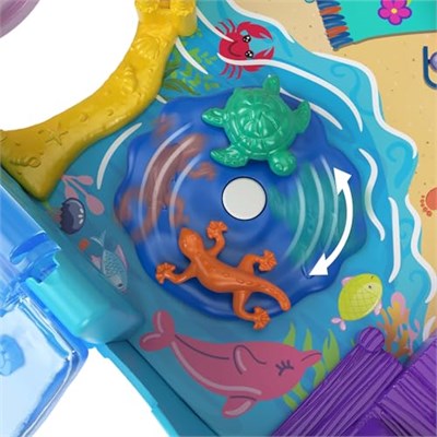 POLLY POCKET™ KARAVAN MACERASI™ Polly Pocket Karavan Macerası oyun seti, mikro bebekler, dönüştürülebilir karavan, evcil hayvanlar ve oyuncak araba JCC22