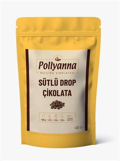Pollyanna Sütlü Damla Belçika Çikolatası 400 Gr