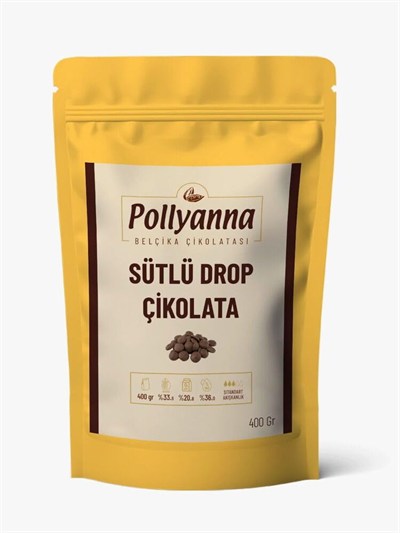 Pollyanna Sütlü Damla Belçika Çikolatası 400 Gr
