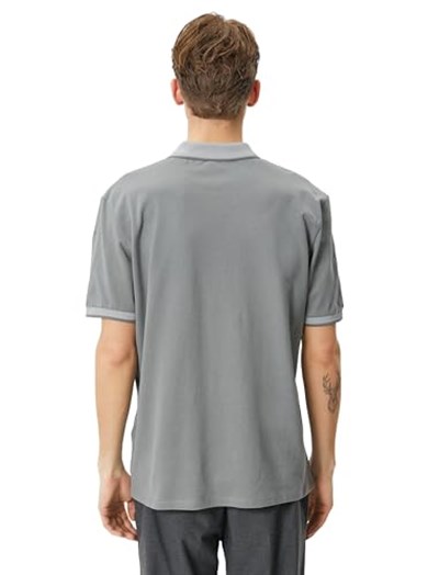 Polo Yaka Tişört Slim Fit Kısa Kollu Yaka Detaylı