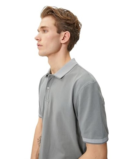 Polo Yaka Tişört Slim Fit Kısa Kollu Yaka Detaylı