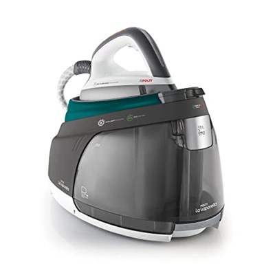 Polti La Vaporella XT120C ısıtma kazanlı buharlı ütü istasyonu, akıllı, ECO fonksiyonu, uzun ömürlü, basınç 8,5 bar, buhar çıkışı 600 g, turkuaz/gri