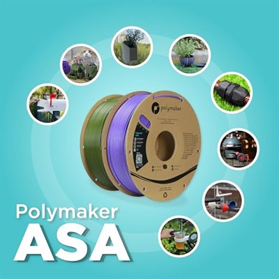 Polymaker ASA Filament 1,75 mm Ordu Kahverengi, 1kg ASA 3D Yazıcı Filamenti, Isıya ve Hava Koşullarına Dayanıklı - ASA 3D Filament Dış Mekan Fonksiyonel Parçaları Basmak için Mükemmel, Boyutsal