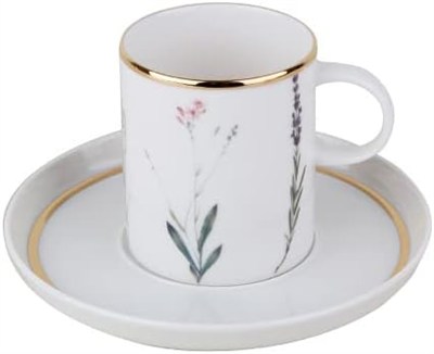 Porland Botanical 12 Parça Kahve Takımı, Çok Renkli