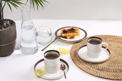 Porland Chopin Bakır 2 Kişilik Çay Fincan Takımı 200cc