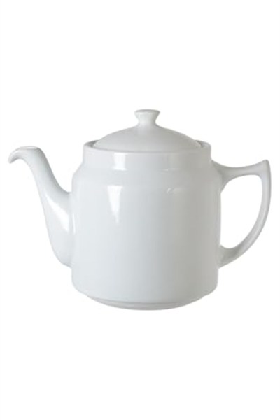 Porselen Tek Demlik kahveci Model Bitki Demleme Beyaz 1250ml