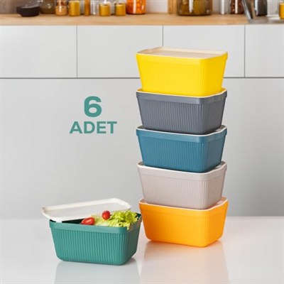 Porsima 1037 Erzak Çok Amaçlı Bakliyat Saklama Kabı Dolap İçi Organizer 6LI 1,5 L Still Box