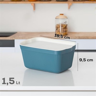 Porsima 1037 Erzak Çok Amaçlı Bakliyat Saklama Kabı Dolap İçi Organizer 6LI 1,5 L Still Box