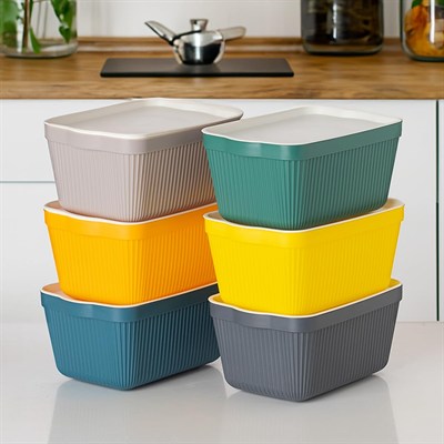 Porsima 1037 Erzak Çok Amaçlı Bakliyat Saklama Kabı Dolap İçi Organizer 6LI 1,5 L Still Box
