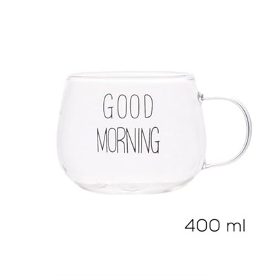 Porsima 2088 Borosilikat Isıya Ateşe Dayanıklı Cam Kulplu Çay Bardağı Kahve Bardak Kupa Şeffaf 400 Ml