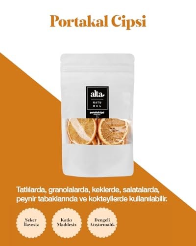 Portakal Cipsi (30gr)%100 Doğal Yerli Üretim Alta Naturel