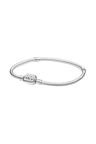 POSEİDONS JEWELLERY (728) Moments Kıvrımlı Zincirli Klipsli Gümüş Bileklik Standart 20